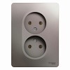 GLOSSA розетка двойная без заземления в сборе платина Systeme (Schneider) (GSL001220)