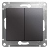 GLOSSA Выключатель двухклавишный схема 5 графит Systeme (Schneider) (GSL001351)