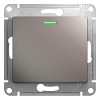 Выключатель одноклавишный, с подсветкой, механизм схема 1а, платина Systeme (Schneider) (G