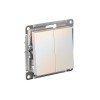 Выключатель двухклавишный ATLASDESIGN схема 5 10АХ механизм жемчуг Systeme (Schneider) (AT