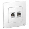BLANCA скрытой установки розетка двойная компьютерная RJ45, белый Systeme (Schneider) (BLNIS045451)