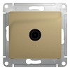 GLOSSA Розетка телевизионная TV одиночная в рамку 1дБ титан Systeme (Schneider) (GSL000491