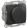 GLOSSA СВЕТОРЕГУЛЯТОР (диммер) повор-нажим, LED, RC, 400Вт, мех.,  АНТРАЦИТ Systeme (Schneider) (GSL000723)