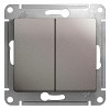 GLOSSA выключатель 2-клавишный сх.5 платина Systeme (Schneider) (GSL001251)