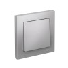 Выключатель одноклавишный ATLASDESIGN схема 1 10АХ в сборе алюминий Systeme (Schneider) (A