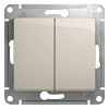 GLOSSA выключатель 2-клавишный сх.5 молочный Systeme (Schneider) (GSL000951)
