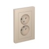 ATLASDESIGN РОЗЕТКА двойная без заземления,16А, в сборе, ПЕСОЧНЫЙ Systeme (Schneider) (ATN