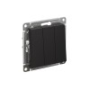Выключатель трехклавишный ATLASDESIGN схема 1+1+1 10АХ механизм карбон Systeme (Schneider)
