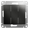 GLOSSA Выключатель трехклавишный сх.3 антрацит в рамку Systeme (Schneider) (GSL000731)