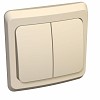 ЭТЮД Выключатель двухклавишный скрытый бежевый сх.5 Systeme (Schneider) (BC10-002K)