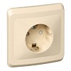 ЭТЮД Розетка скрытая с заземлением со шторками бежевая Systeme (Schneider) (PC16-004K)