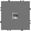 Розетка компьютерная 1-местная RJ-45 (механизм), серия Эмили, RST00-5117-10, платиново-сер