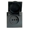 RST16-5113-05 Розетка 1-местная с крышкой с защ. штор б/з, IP42, 250В, 16А, серия Эмили, R