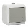 Кнопка звонка Мурманск 1-клавишная 10А IP54 серая EKF (EFZ10-026-30-54)