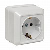 Рим Розетка 16А с заземлением белая EKF (ENR16-028-10)