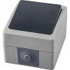 Переключатель одноклавишный, 250В, 10А, IP54, серия Велена, PSW10-112-54, серый/графит