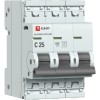 Выключатель автоматический трехполюсный 3P 25А (C) 6kA ВА 47-63N M636325C PROXIMA EKF