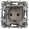 12-2103-16  Розетка ЭРА Серия 12 12-2103-16 2P+E Schuko со шторками с крышкой 16А-250В тит