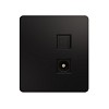 Розетка ROUND компьютерная RJ45 кат6 + TV с/у оникс KRANZ