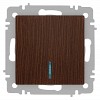 6-102-10 Выключатель Intro Accent 6-102-10 с подсветкой, 10А-250В, IP20, СУ, AL/CU, венге