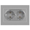 6-205-03 Розетка Intro Accent 6-205-03 двойная с заземлением 2X2P+E Schuko 16А-250В IP20