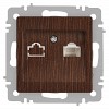 6-303-10 Розетка Intro Accent 6-303-10 информационная RJ45 IP20 СУ венге