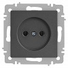 6-201-07 Розетка Intro Accent 6-201-07 2P 16А-250В IP20 СУ AL/CU графит