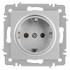 6-202-03 Розетка Intro Accent 6-202-03 2P+E Schuko 16А-250В IP20 СУ AL/CU алюминий