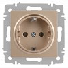 6-202-04 Розетка Intro Accent 6-202-04 2P+E Schuko 16А-250В IP20 СУ AL/CU шампань