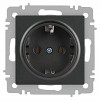 6-202-07 Розетка Intro Accent 6-202-07 2P+E Schuko 16А-250В IP20 СУ AL/CU графит