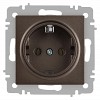 6-202-08 Розетка Intro Accent 6-202-08 2P+E Schuko 16А-250В IP20 СУ AL/CU бронза
