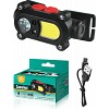 Camelion LED53418 (фонарь налоб. акк. 3,7В, карбон, 2 LED, 3 Ватт, 15 реж., сенсор, Micro-USB, бокс)