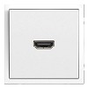 Розетка HDMI 2.0 Type A (механизм), серия Эмили, RST00-5118-01, белый фарфор, soft touch