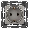 14-2101-16 Розетка ЭРА Elegance 14-2101-16 с заземлением 2P+E Schuko 16А-250В титан