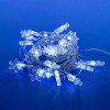 Гирлянда светодиодная ULD-S0280-020/DTA Снежинки с контроллером, 20 светодиодов, 2,8 м, белая, IP20, провод прозрачный.