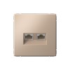 ARTGALLERY РОЗЕТКА двойная компьютерная RJ45+RJ45, кат. 5е, механизм, ПЕСОЧНЫЙ Systeme (Sc