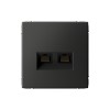 ARTGALLERY РОЗЕТКА двойная компьютерная RJ45+RJ45, кат. 5е, механизм, БАЗАЛЬТ Systeme (Sch