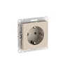ATLASDESIGN РОЗЕТКА с заземлением, 16А, быстрозажимные клеммы, ПЕСОЧНЫЙ Systeme (Schneider