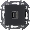 INSPIRIA Зарядное устройство USB А+С 3000мА 5Вантрацит