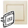 VALENA Розетка компьютерная двойная RJ45 категория 6 UTP с захватами слоновая кость