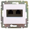 VALENA DIY Розетка компьютерная двойная RJ45 категория 5Е UTP слоновая кость