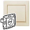 VALENA DIY Розетка 1-местная без заземления без защитных шторок 16А слоновая кость