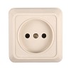 Розетка 2П открытой установки IP20 10А 250В (керамика) слоновая кость  Альфа General