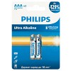 LR03E2W/51 Батарейки Philips LR03E2W/51 ААА алкалиновые 1,5v 2 шт. LR03-2BL Ultra (2/24/144/14400)