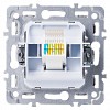 Розетка компьютерная RJ-45 1-местная графит "Капелла" (SBE-09g-S1-RJ)