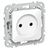 FLITE Розетка без заземления без защитных шторок безвинтовое крепление 10А РС01-1-ФлБ белы