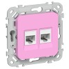 FLITE Розетка 2-местная компьютерная RJ45 категория 5Е UTP РК5е-2-0-ФлПр пурпурный IEK