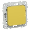 FLITE Выключатель 1-клавишный 10А ВС11-1-0-ФлЖК желтый карри IEK