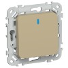 FLITE Выключатель 1-клавишный с индикацией 10А ВС11-1-1-ФлХ хаки IEK