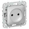 FLITE Розетка без заземления без защитных шторок безвинтовое крепление 10А РС01-1-ФлА алюм